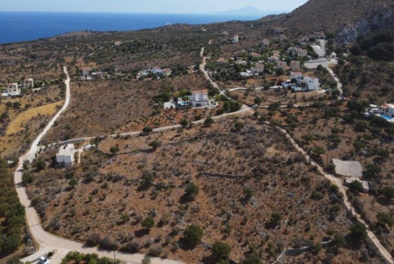 Kokkino Chorio Kreta, Kokkino Chorio: Malerisches Grundstück mit Meerblick und Baurechten zu verkaufen Grundstück kaufen